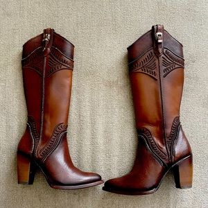 CUADRAS Genuine brown leather boots